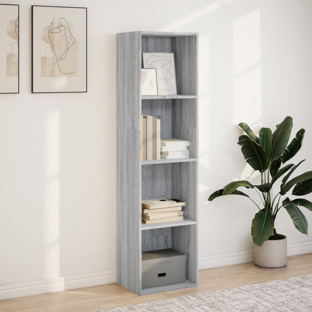 vidaXL Bibliotecă, gri sonoma, 40x30x152 cm, lemn prelucrat vidaXL Bibliotecă, gri sonoma, 40x30x152 cm, lemn prelucrat