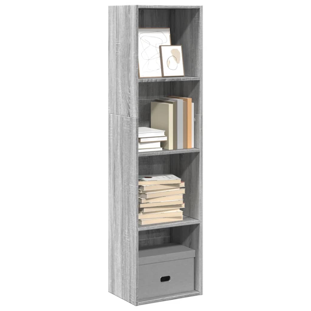 vidaXL Bibliotecă, gri sonoma, 40x30x152 cm, lemn prelucrat vidaXL Bibliotecă, gri sonoma, 40x30x152 cm, lemn prelucrat