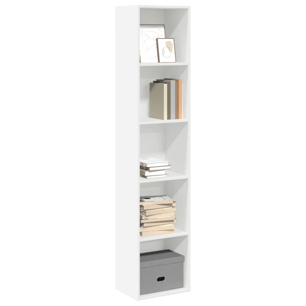 vidaXL Bibliotecă, alb, 40x30x189 cm, lemn prelucrat vidaXL Bibliotecă, alb, 40x30x189 cm, lemn prelucrat