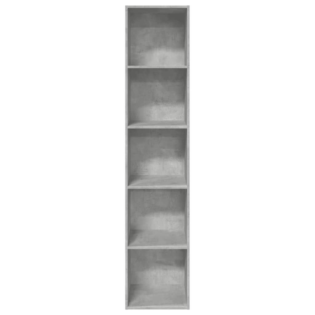 vidaXL Bibliotecă, gri beton, 40x30x189 cm, lemn prelucrat vidaXL Bibliotecă, gri beton, 40x30x189 cm, lemn prelucrat