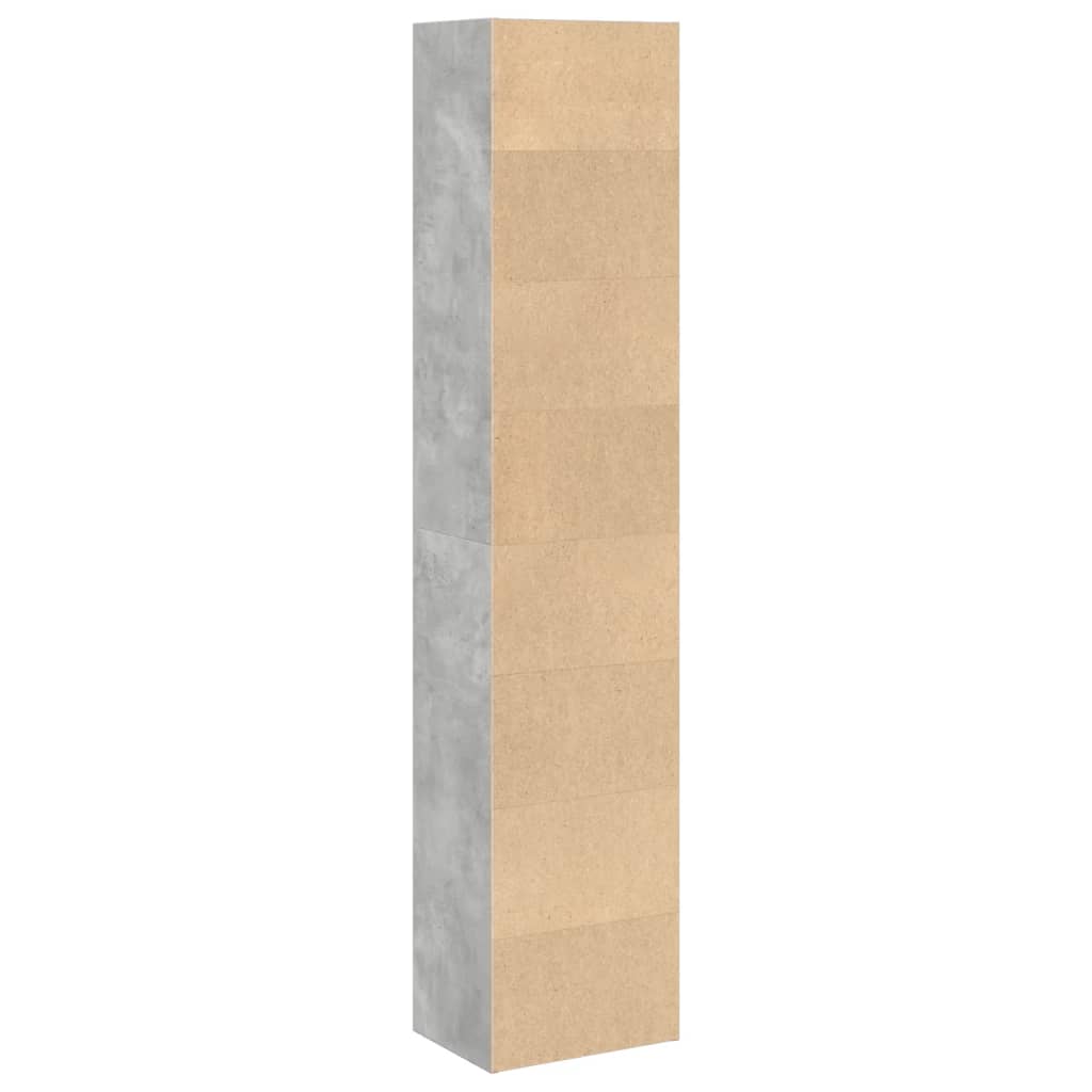 vidaXL Bibliotecă, gri beton, 40x30x189 cm, lemn prelucrat vidaXL Bibliotecă, gri beton, 40x30x189 cm, lemn prelucrat