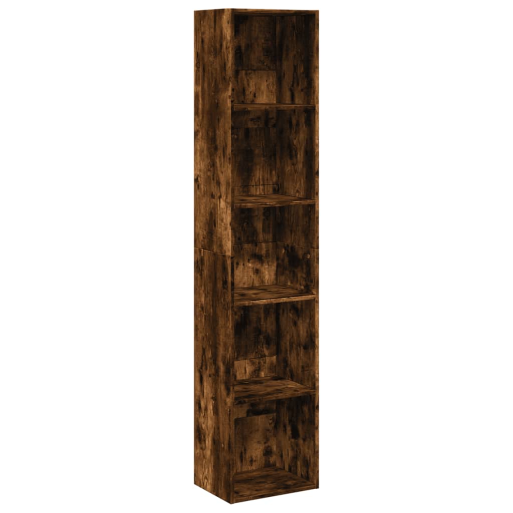 vidaXL Bibliotecă, stejar fumuriu, 40x30x189 cm, lemn prelucrat vidaXL Bibliotecă, stejar fumuriu, 40x30x189 cm, lemn prelucrat