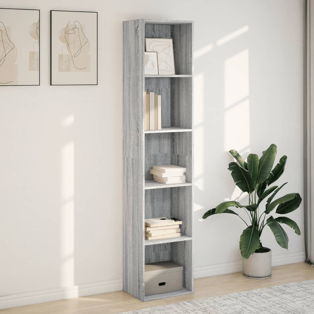 vidaXL Bibliotecă, gri sonoma, 40x30x189 cm, lemn prelucrat vidaXL Bibliotecă, gri sonoma, 40x30x189 cm, lemn prelucrat