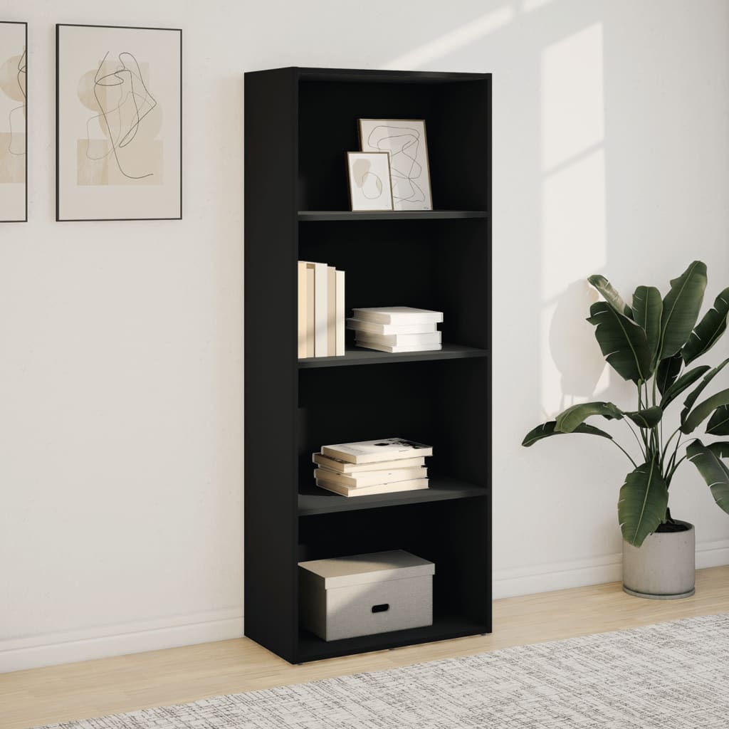 vidaXL Bibliotecă, negru, 60x30x152 cm, lemn prelucrat vidaXL Bibliotecă, negru, 60x30x152 cm, lemn prelucrat