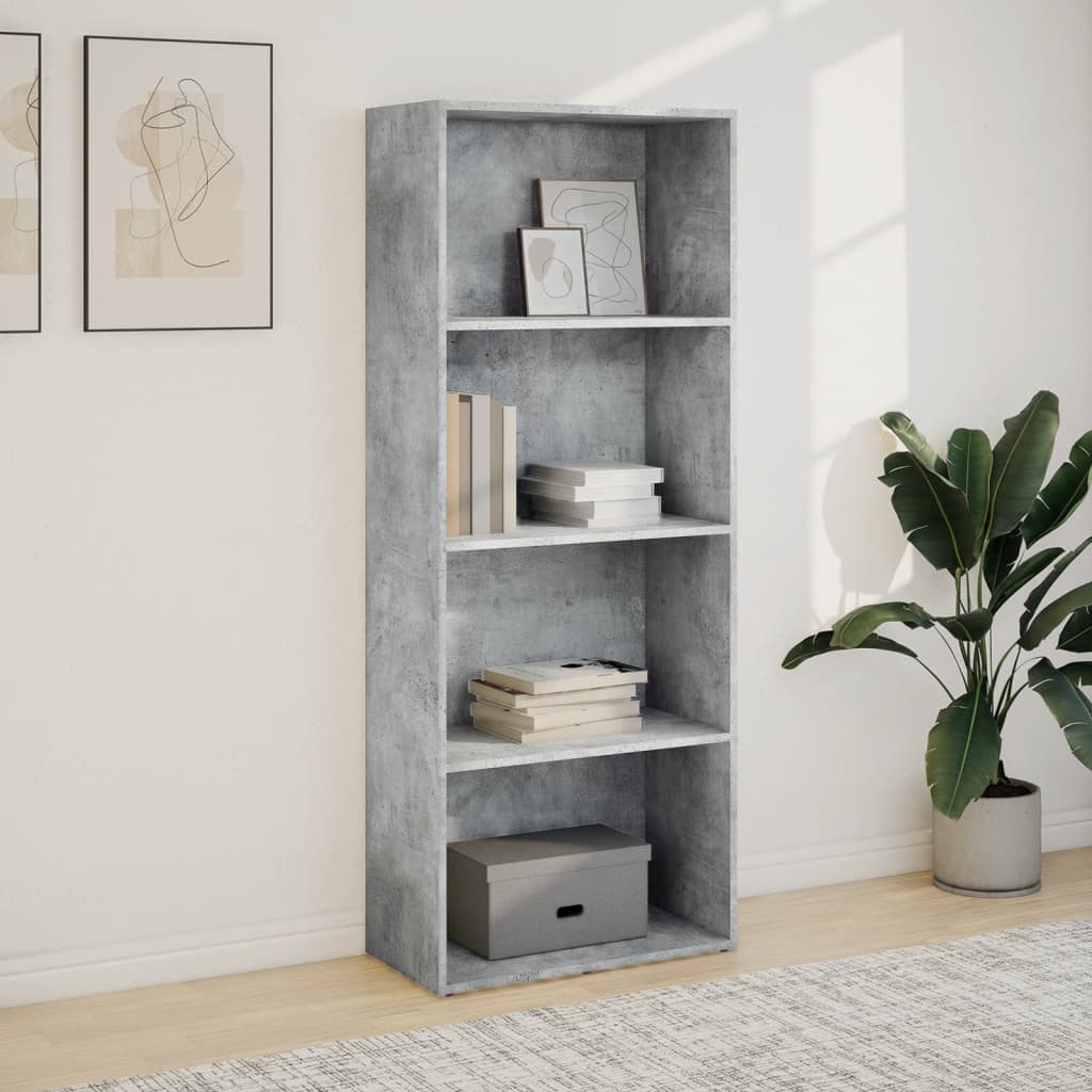 vidaXL Bibliotecă, gri beton, 60x30x152 cm, lemn prelucrat vidaXL Bibliotecă, gri beton, 60x30x152 cm, lemn prelucrat