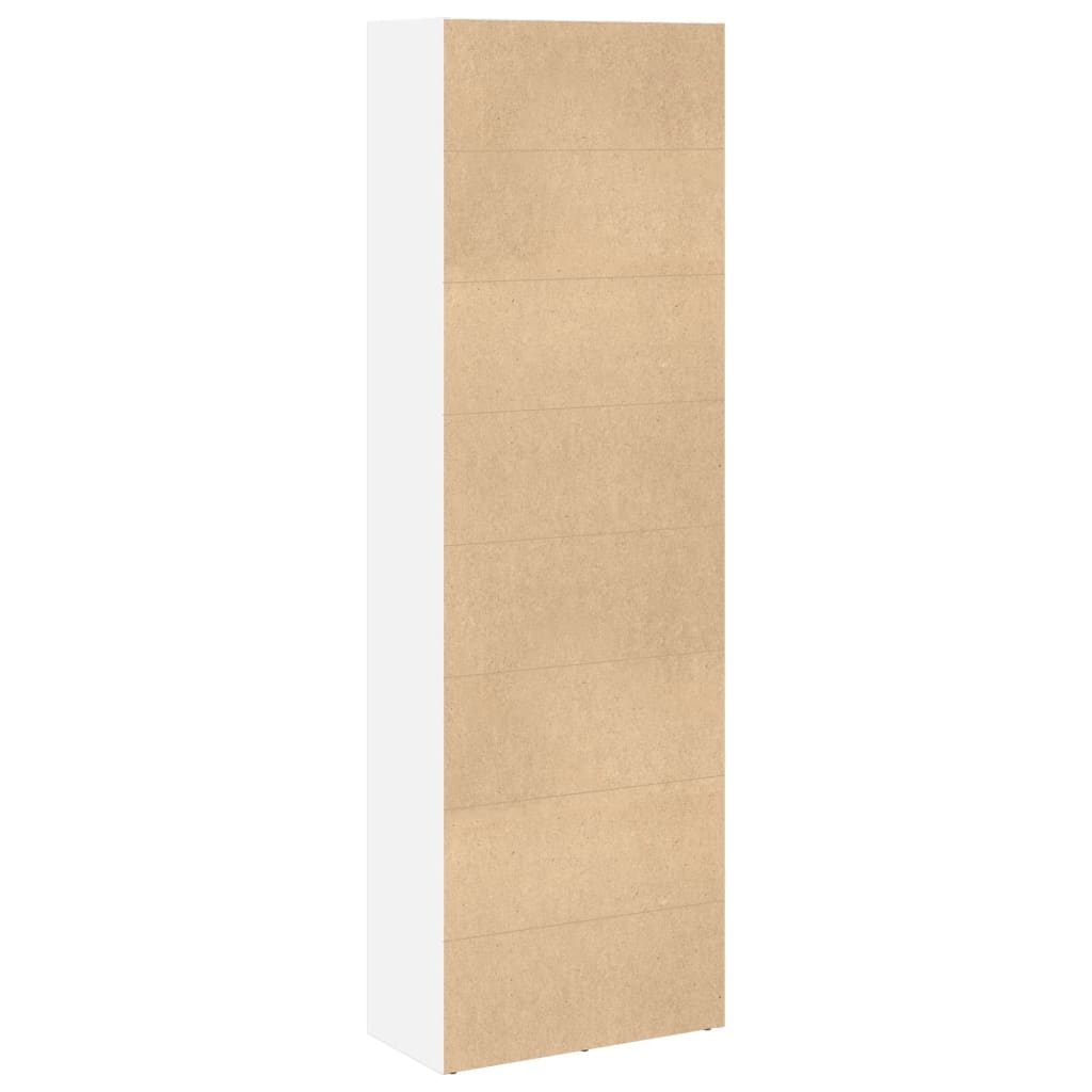 vidaXL Bibliotecă, alb, 60x30x189 cm, lemn prelucrat vidaXL Bibliotecă, alb, 60x30x189 cm, lemn prelucrat