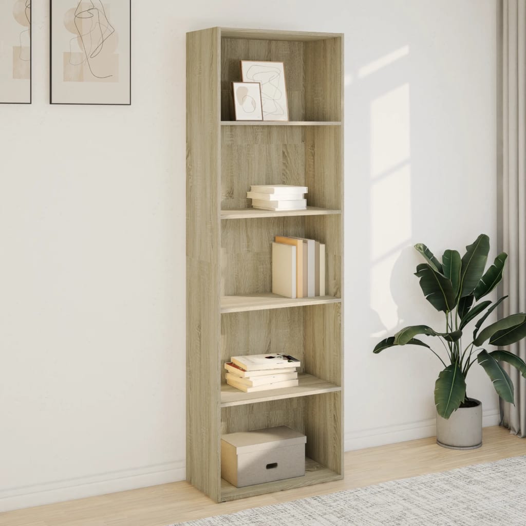 vidaXL Bibliotecă, stejar sonoma, 60x30x189 cm, lemn prelucrat vidaXL Bibliotecă, stejar sonoma, 60x30x189 cm, lemn prelucrat