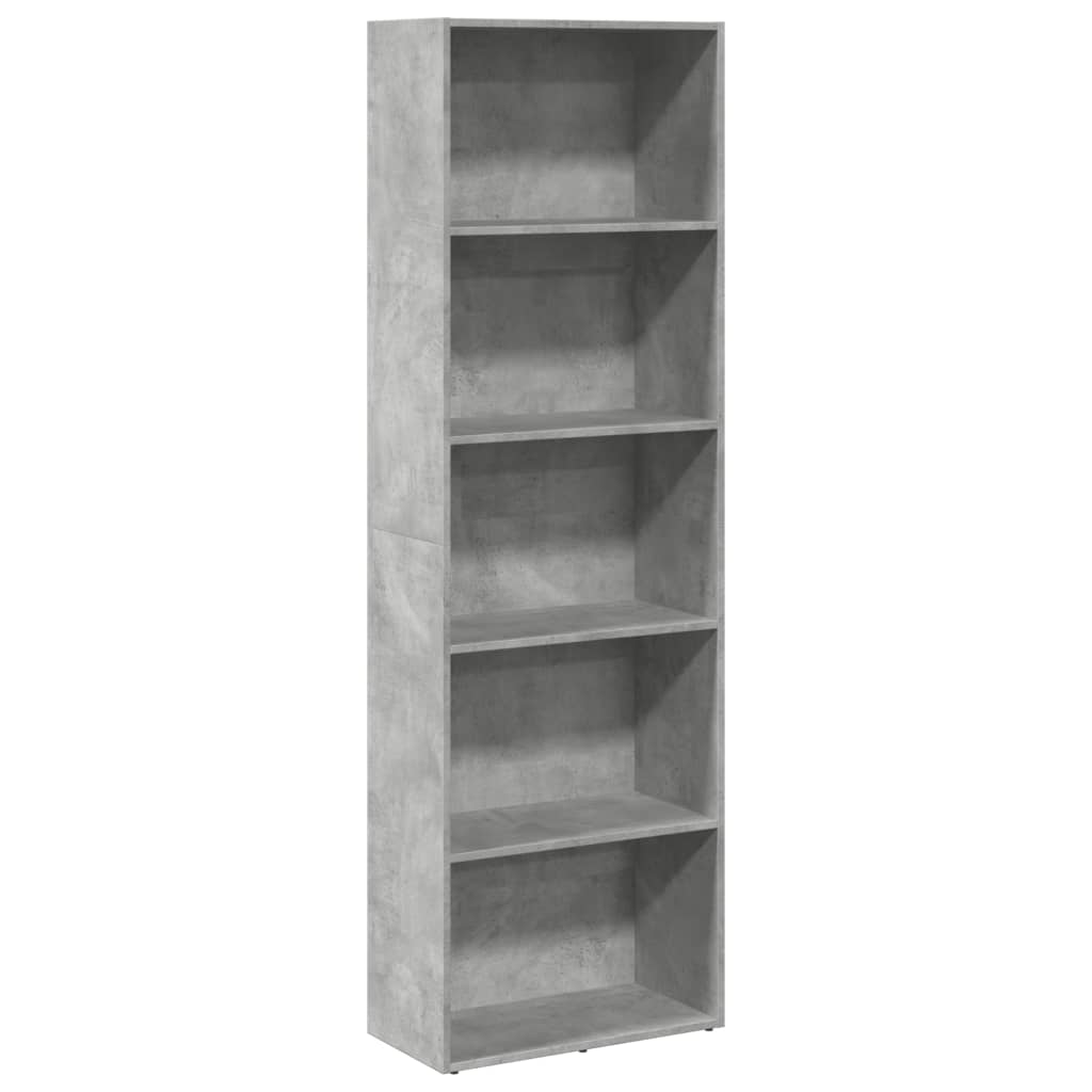 vidaXL Bibliotecă, gri beton, 60x30x189 cm, lemn prelucrat vidaXL Bibliotecă, gri beton, 60x30x189 cm, lemn prelucrat