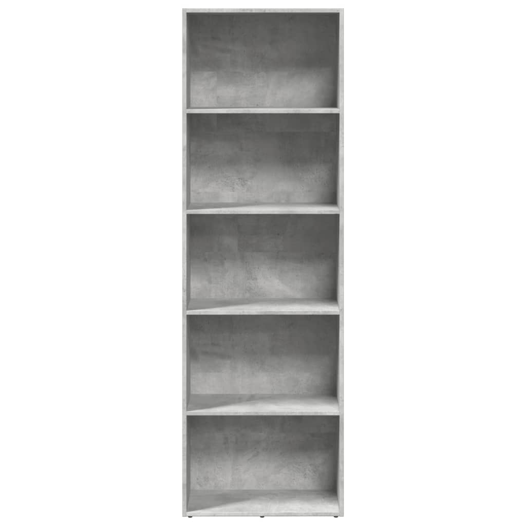 vidaXL Bibliotecă, gri beton, 60x30x189 cm, lemn prelucrat vidaXL Bibliotecă, gri beton, 60x30x189 cm, lemn prelucrat