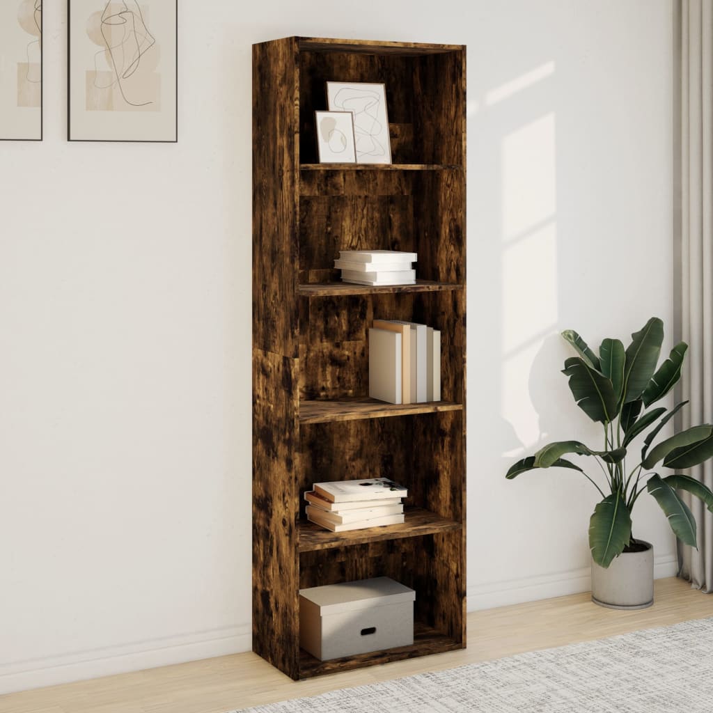 vidaXL Bibliotecă, stejar fumuriu, 60x30x189 cm, lemn prelucrat vidaXL Bibliotecă, stejar fumuriu, 60x30x189 cm, lemn prelucrat
