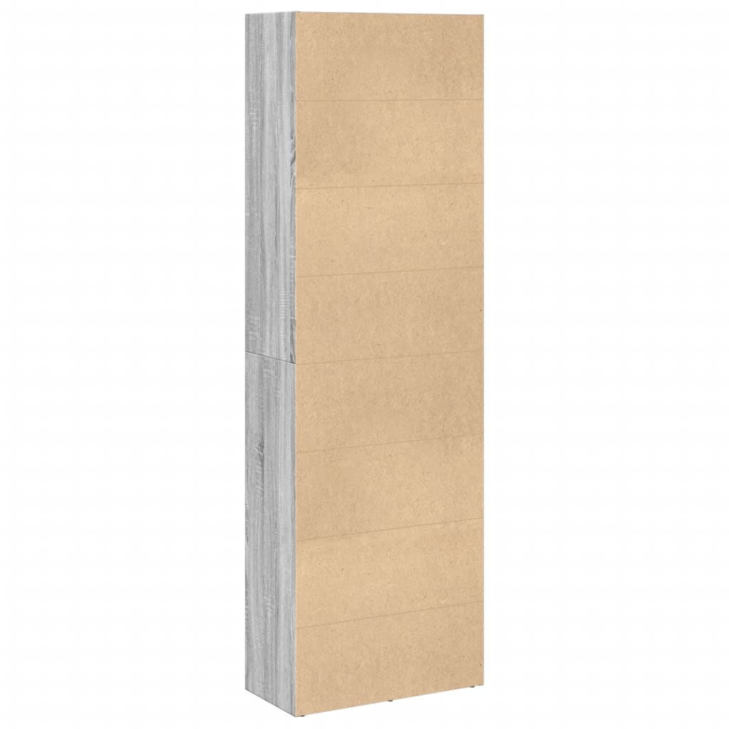 vidaXL Bibliotecă, gri sonoma, 60x30x189 cm, lemn prelucrat vidaXL Bibliotecă, gri sonoma, 60x30x189 cm, lemn prelucrat