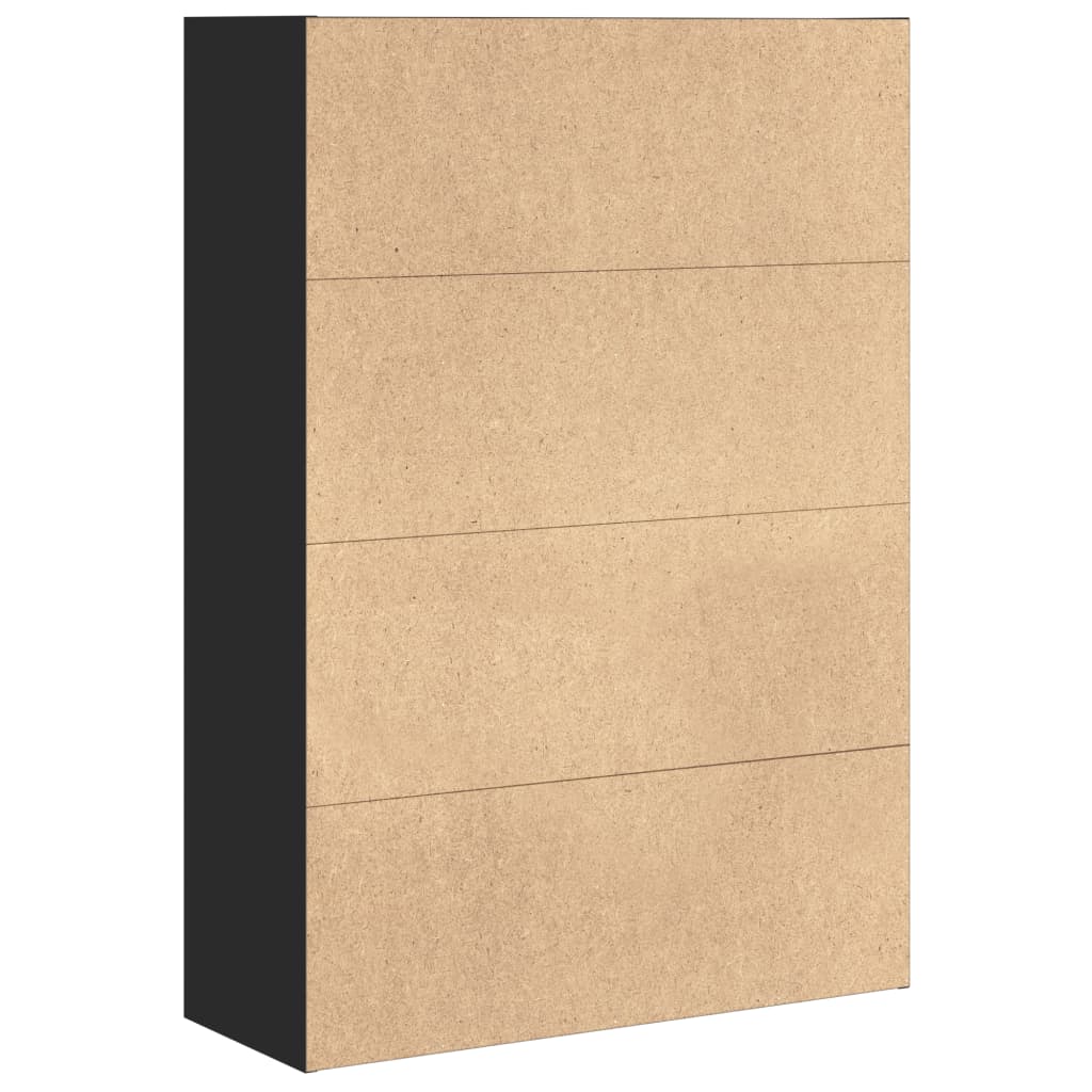 vidaXL Bibliotecă, negru, 80x30x114 cm, lemn prelucrat vidaXL Bibliotecă, negru, 80x30x114 cm, lemn prelucrat