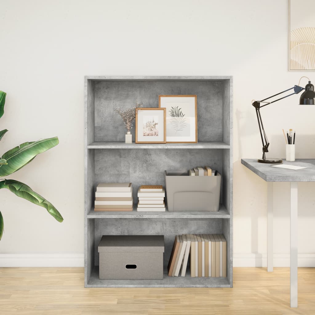 vidaXL Bibliotecă, gri beton, 80x30x114 cm, lemn prelucrat vidaXL Bibliotecă, gri beton, 80x30x114 cm, lemn prelucrat