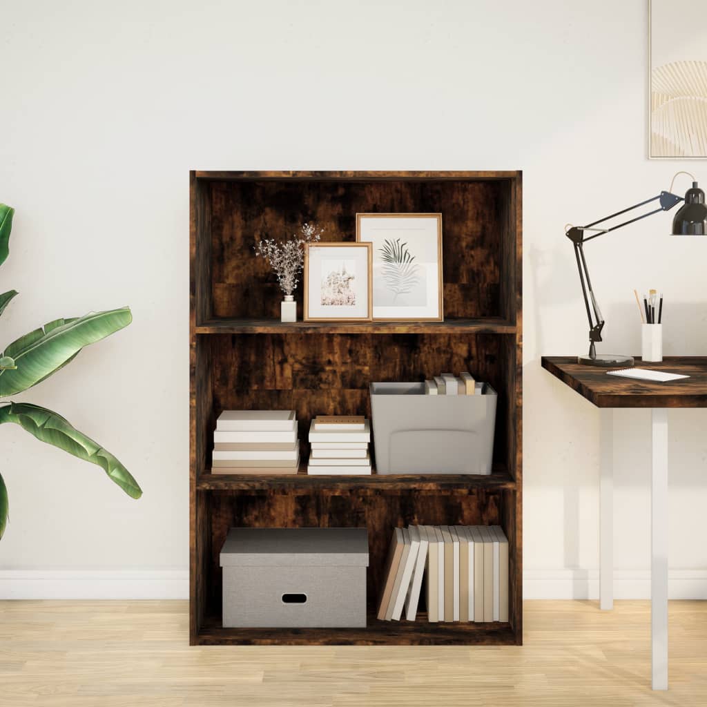 vidaXL Bibliotecă, stejar fumuriu, 80x30x114 cm, lemn prelucrat