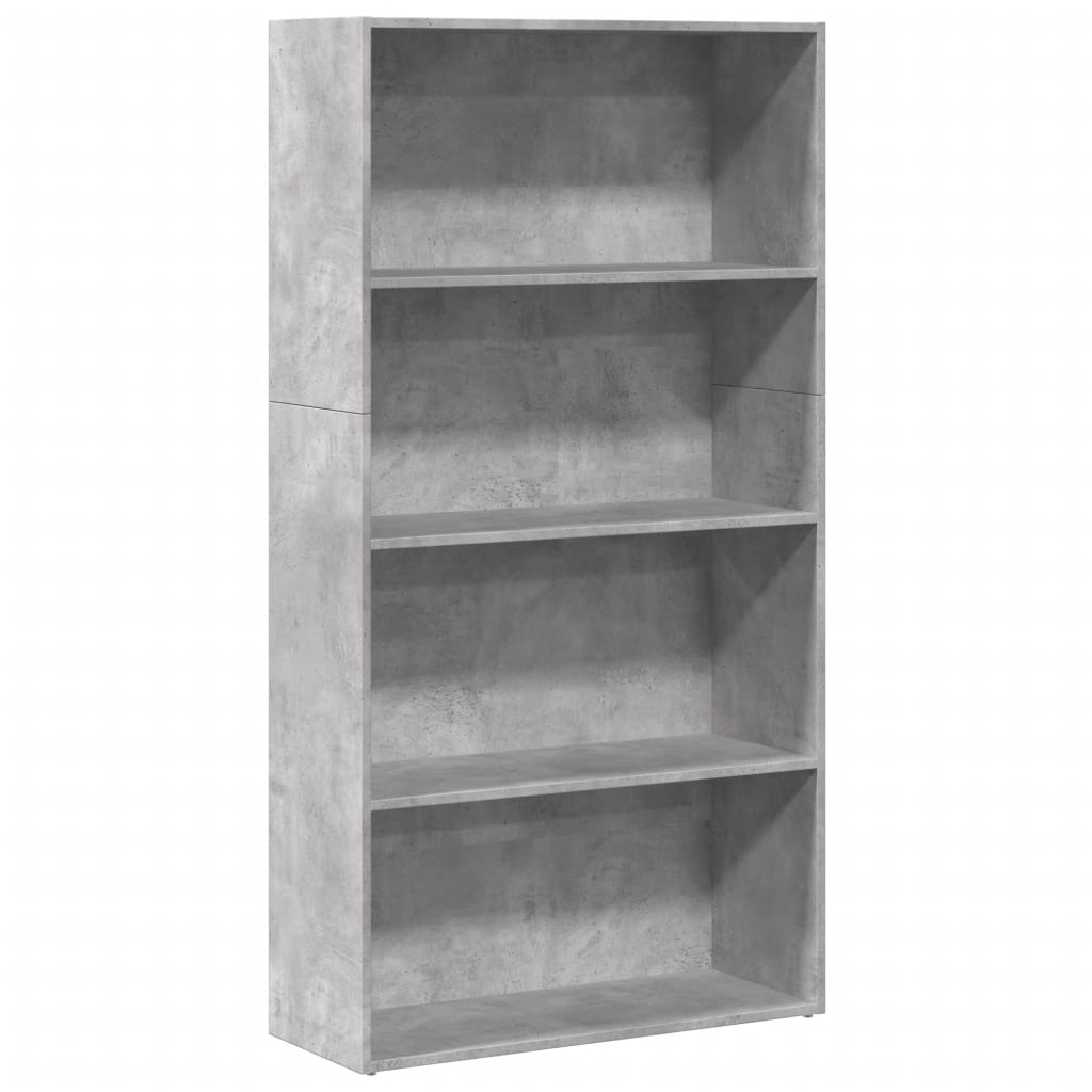 vidaXL Bibliotecă, gri beton, 80x30x152 cm, lemn prelucrat vidaXL Bibliotecă, gri beton, 80x30x152 cm, lemn prelucrat