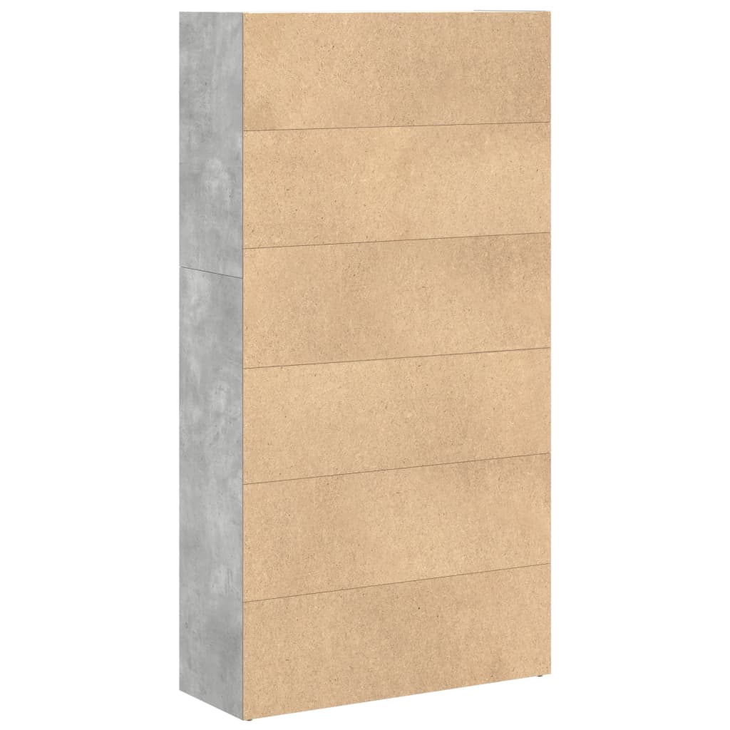 vidaXL Bibliotecă, gri beton, 80x30x152 cm, lemn prelucrat vidaXL Bibliotecă, gri beton, 80x30x152 cm, lemn prelucrat