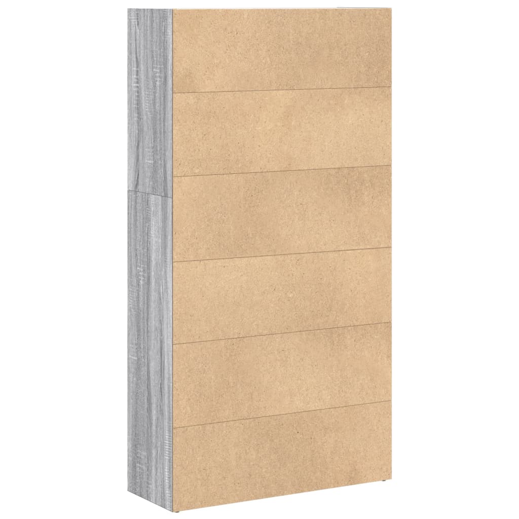 vidaXL Bibliotecă, gri sonoma, 80x30x152 cm, lemn prelucrat vidaXL Bibliotecă, gri sonoma, 80x30x152 cm, lemn prelucrat