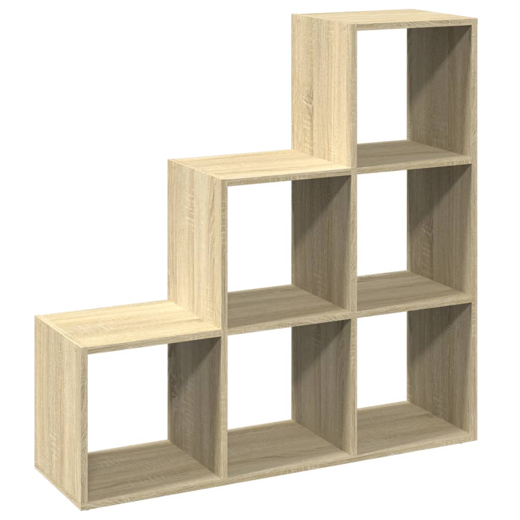 vidaXL Bibliotecă/separator 3 niveluri stejar sonoma 99x29x99 cm lemn vidaXL Bibliotecă/separator 3 niveluri stejar sonoma 99x29x99 cm lemn