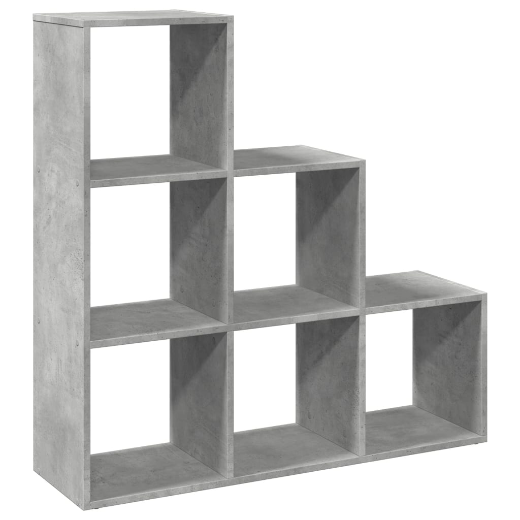 vidaXL Bibliotecă/separator cameră 3 niveluri , gri, 99x29x99 cm lemn vidaXL Bibliotecă/separator cameră 3 niveluri , gri, 99x29x99 cm lemn