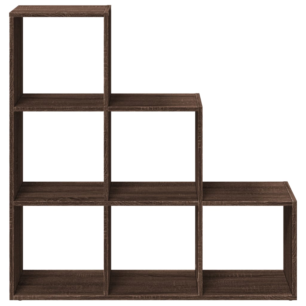 vidaXL Bibliotecă/separator 3 niveluri stejar maro 99x29x99 cm lemn vidaXL Bibliotecă/separator 3 niveluri stejar maro 99x29x99 cm lemn