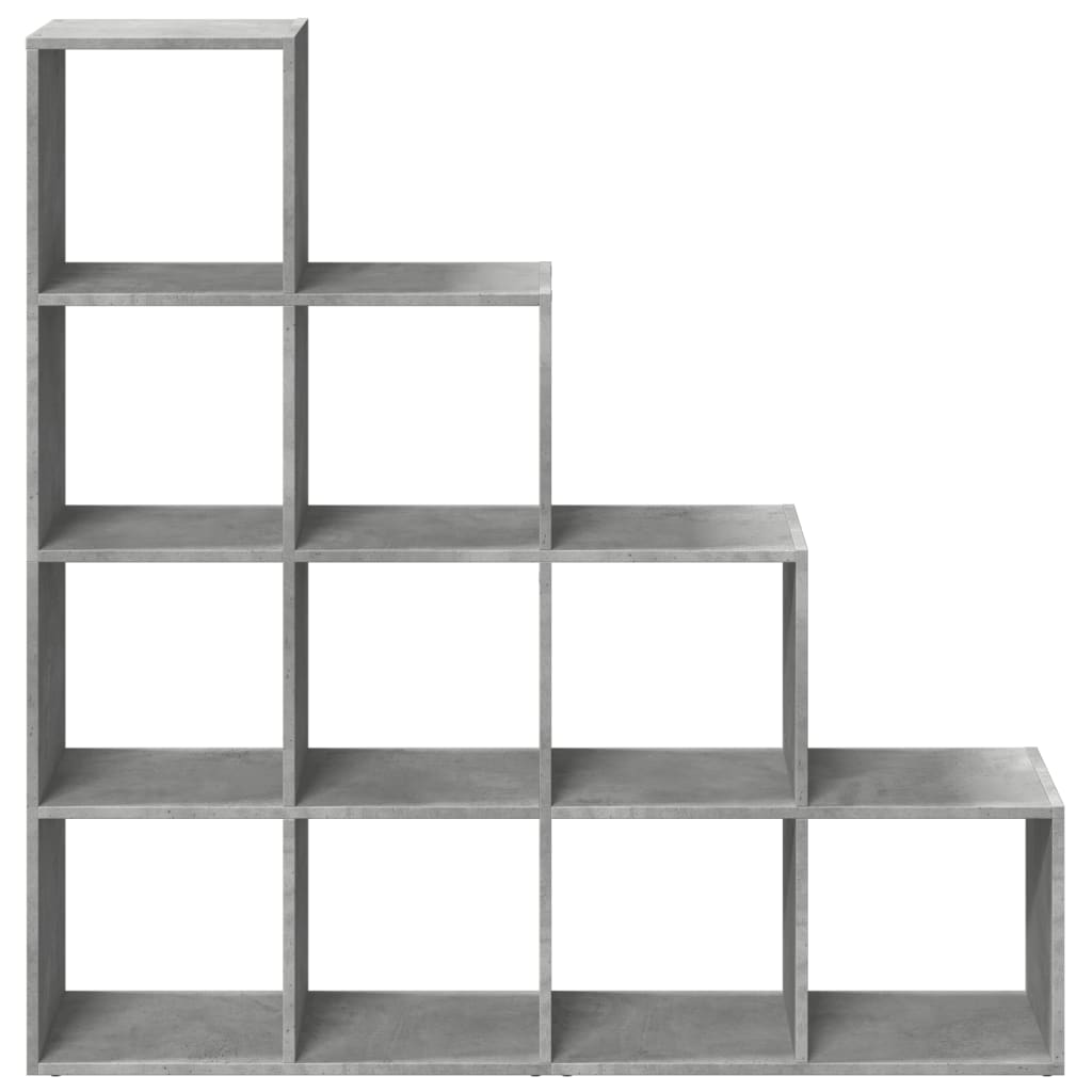 vidaXL Bibliotecă/separator cameră gri beton 131,5x29x131,5 cm lemn
