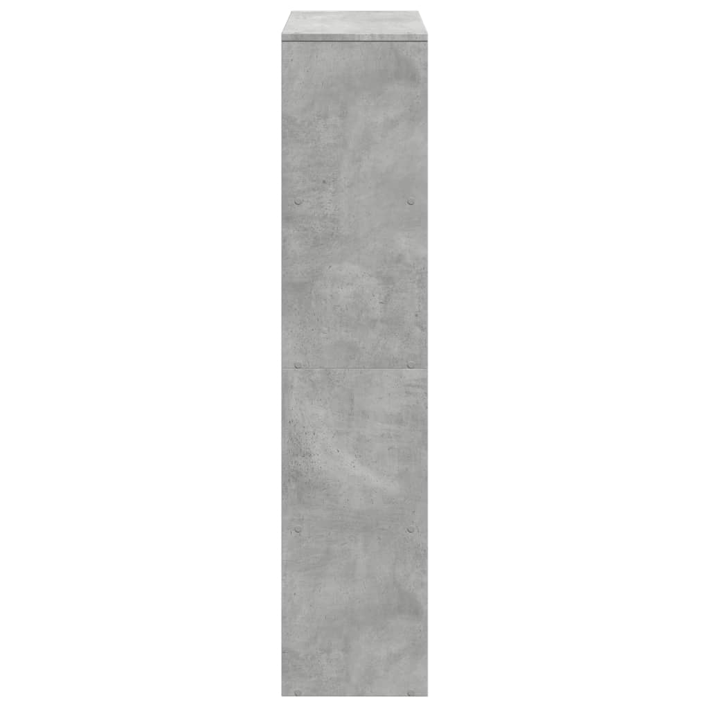 vidaXL Bibliotecă/separator cameră gri beton 131,5x29x131,5 cm lemn