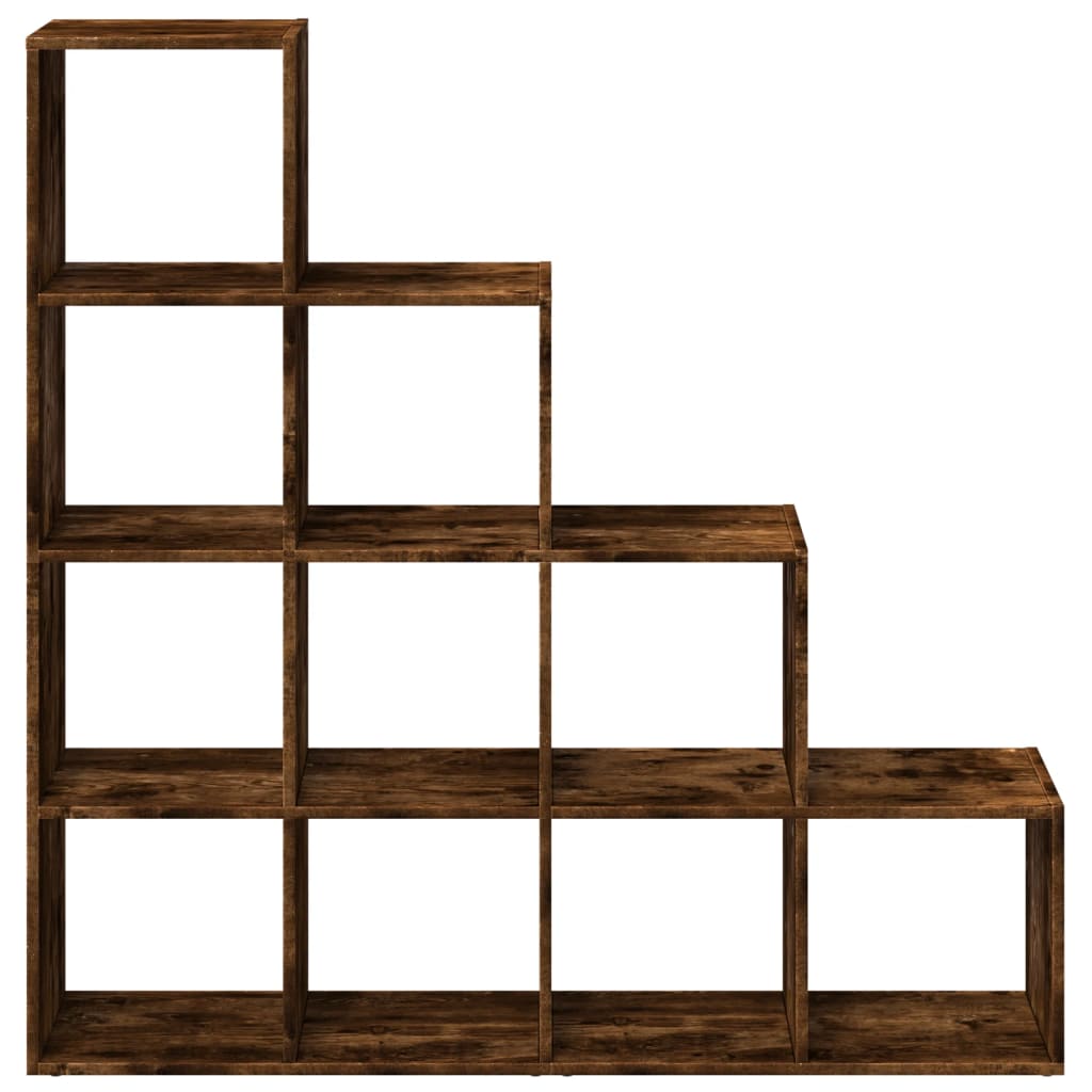 vidaXL Bibliotecă/separator stejar fumuriu 131,5x29x131,5 cm lemn vidaXL Bibliotecă/separator stejar fumuriu 131,5x29x131,5 cm lemn