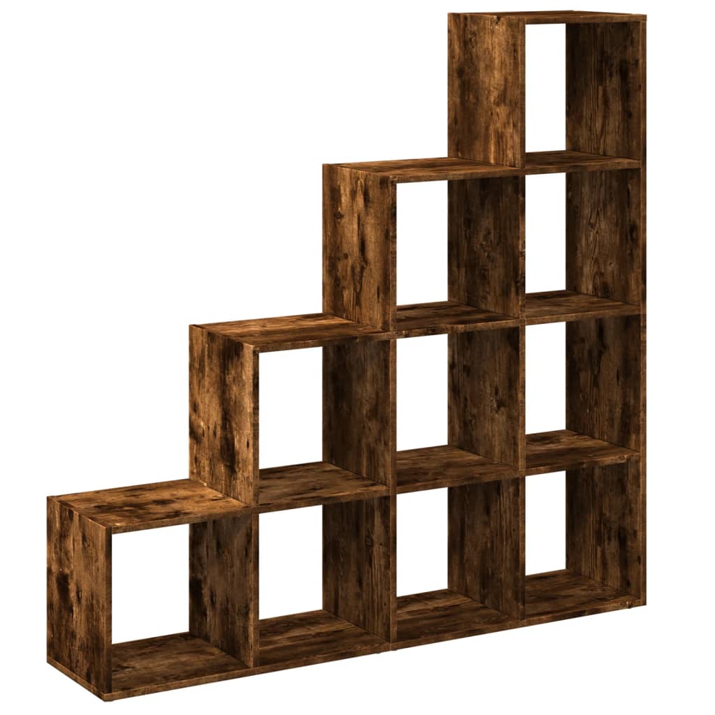 vidaXL Bibliotecă/separator stejar fumuriu 131,5x29x131,5 cm lemn vidaXL Bibliotecă/separator stejar fumuriu 131,5x29x131,5 cm lemn