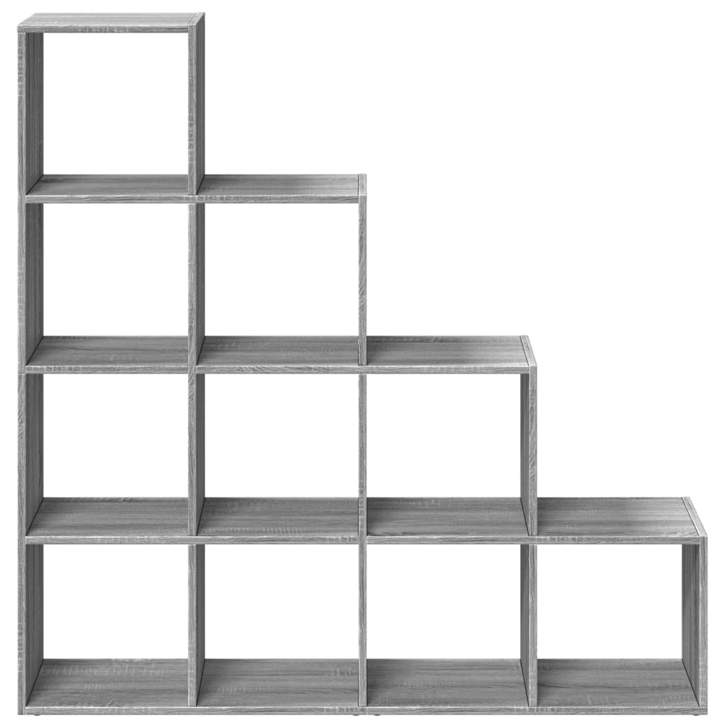 vidaXL Bibliotecă/separator cameră sonoma gri 131,5x29x131,5 cm lemn vidaXL Bibliotecă/separator cameră sonoma gri 131,5x29x131,5 cm lemn