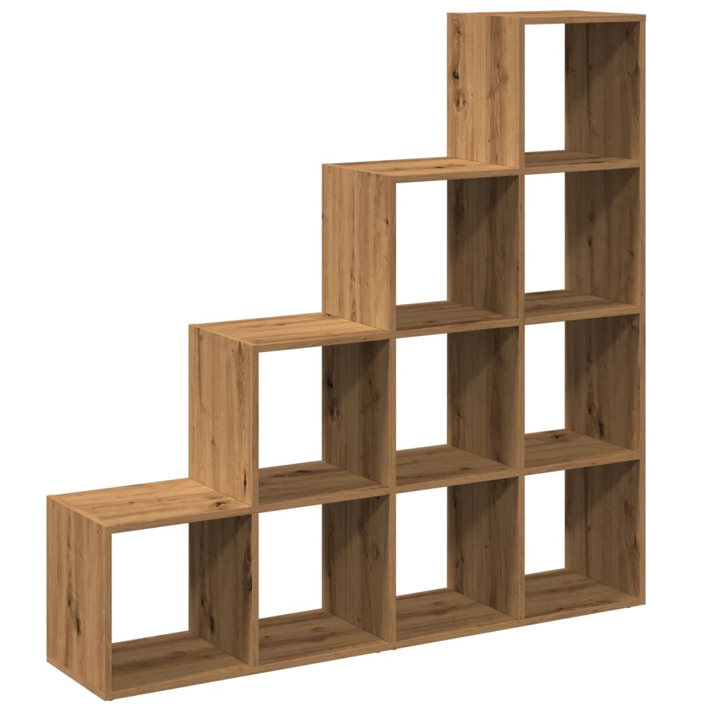 vidaXL Bibliotecă/separator 4 niveluri stejar 131,5x29x131,5 cm lemn vidaXL Bibliotecă/separator 4 niveluri stejar 131,5x29x131,5 cm lemn