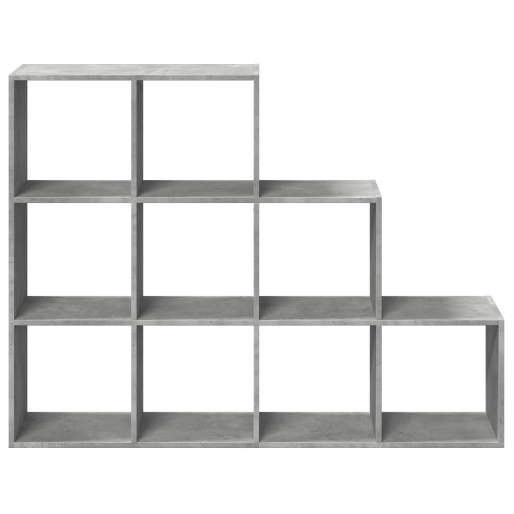 vidaXL Bibliotecă/separator cameră gri beton 137,5x29x103,5 cm lemn