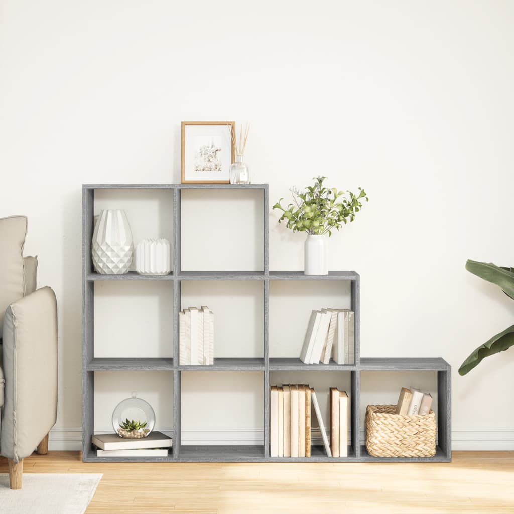 vidaXL Bibliotecă/separator cameră sonoma gri 137,5x29x103,5 cm lemn
