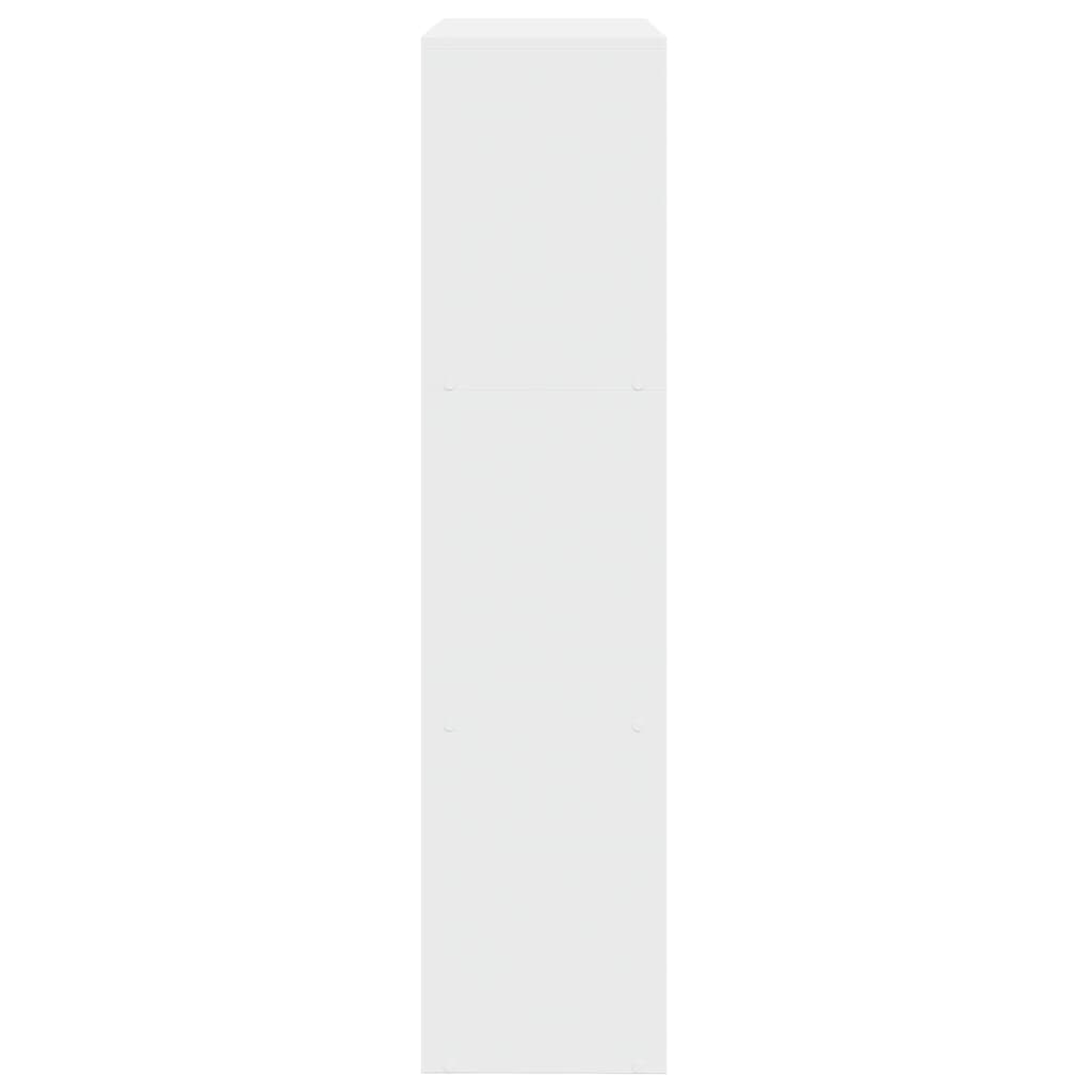 vidaXL Bibliotecă/separator cameră 3 niveluri, alb, 123x29x123 cm lemn vidaXL Bibliotecă/separator cameră 3 niveluri, alb, 123x29x123 cm lemn