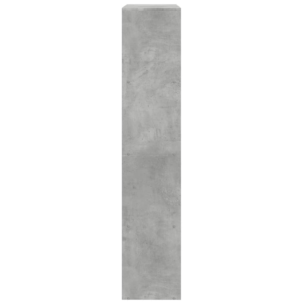 vidaXL Bibliotecă/separator cameră gri beton 143,5x29x143,5 cm lemn