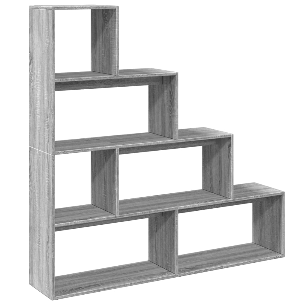 vidaXL Bibliotecă/separator cameră sonoma gri 143,5x29x143,5cm lemn