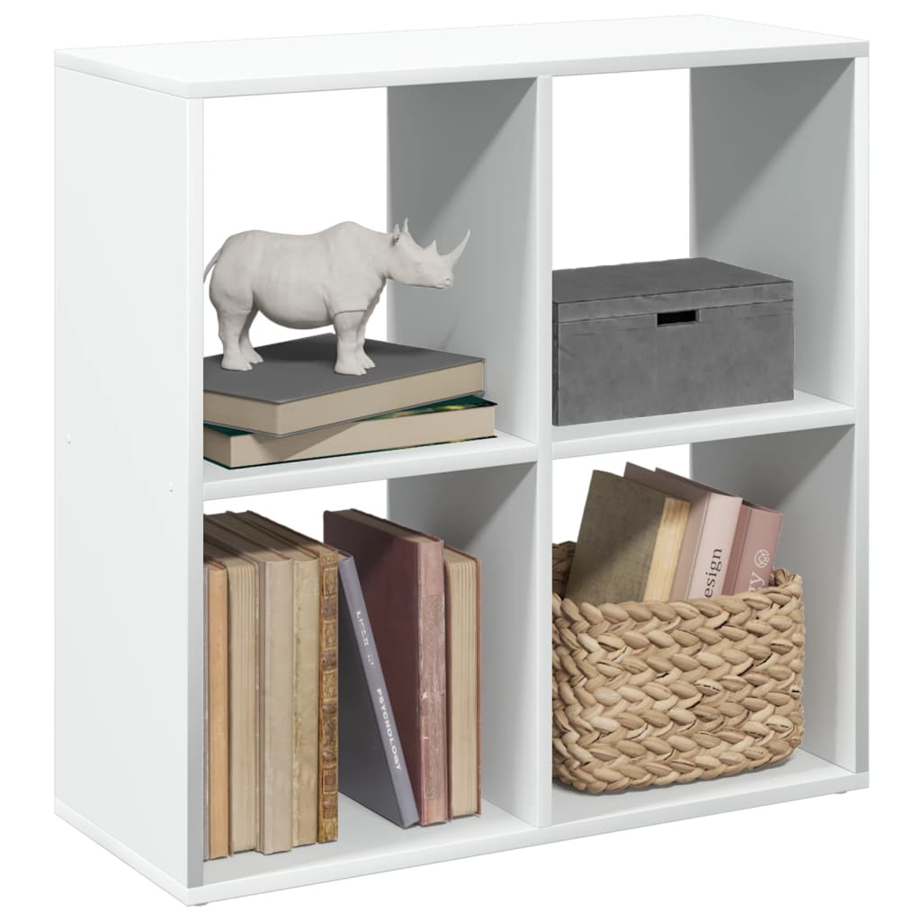 vidaXL Bibliotecă/separator cameră alb 69,5x29x69,5 cm lemn prelucrat vidaXL Bibliotecă/separator cameră alb 69,5x29x69,5 cm lemn prelucrat