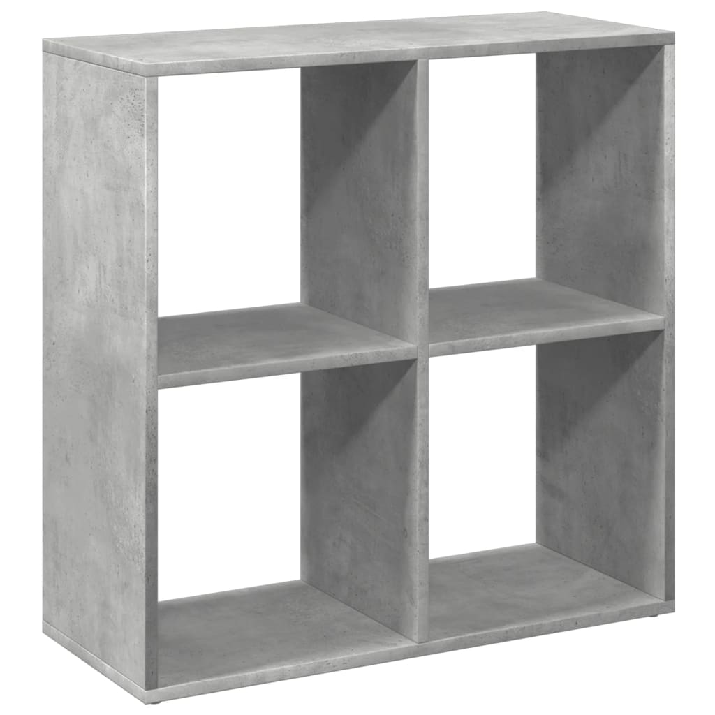 vidaXL Bibliotecă/separator cameră gri beton 69,5x29x69,5 cm lemn