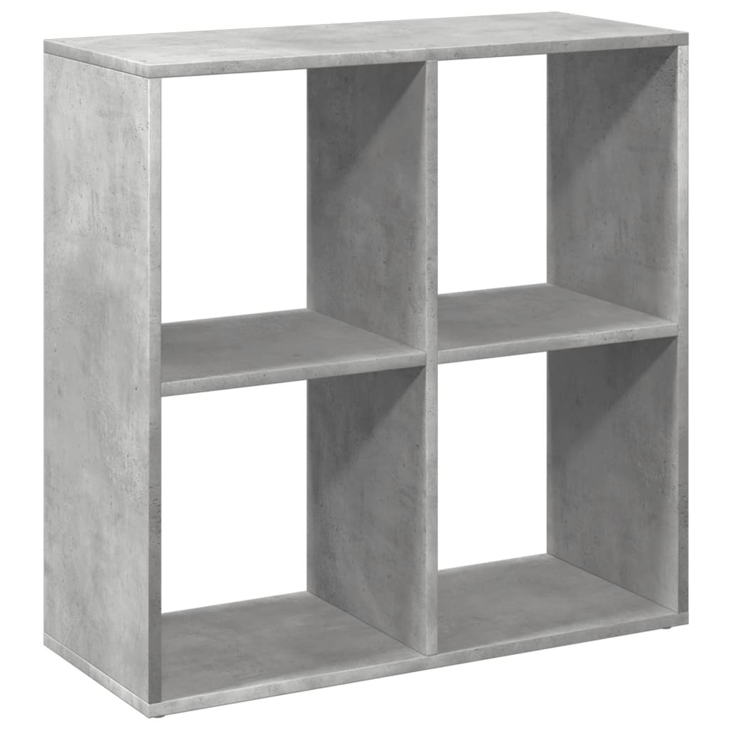 vidaXL Bibliotecă/separator cameră gri beton 69,5x29x69,5 cm lemn