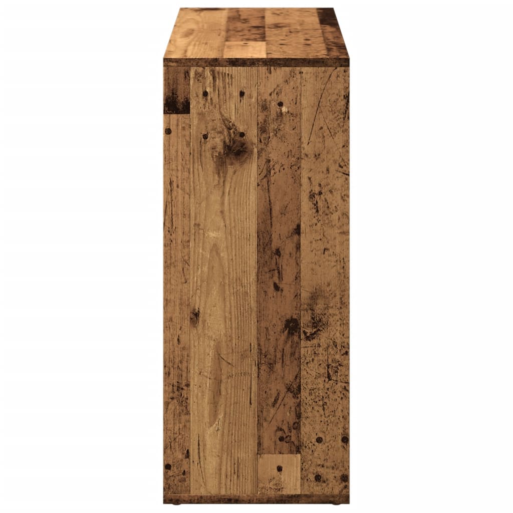 vidaXL Bibliotecă/separator cameră lemn vechi 69,5x29x69,5 cm lemn