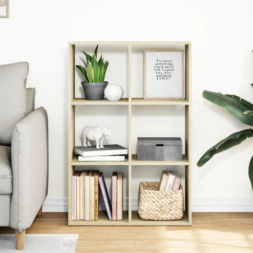 vidaXL Bibliotecă/separator cameră stejar sonoma 69,5x29x103,5 cm lemn vidaXL Bibliotecă/separator cameră stejar sonoma 69,5x29x103,5 cm lemn