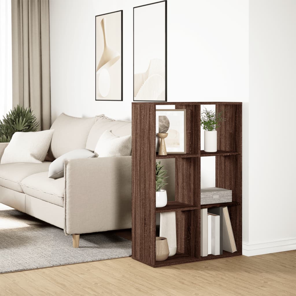 vidaXL Bibliotecă/separator cameră stejar maro 69,5x29x103,5 cm lemn