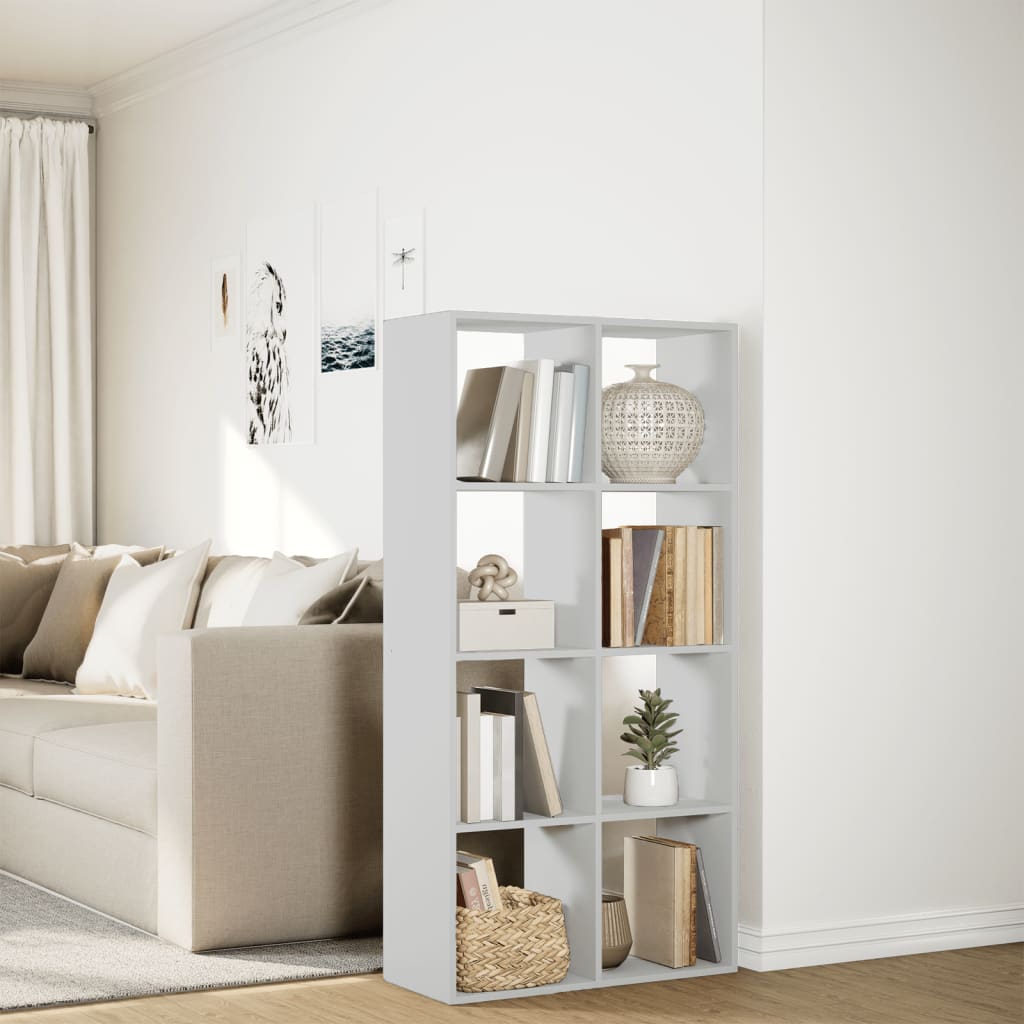 vidaXL Bibliotecă/separator cameră alb 69,5x29x137,5 cm lemn prelucrat