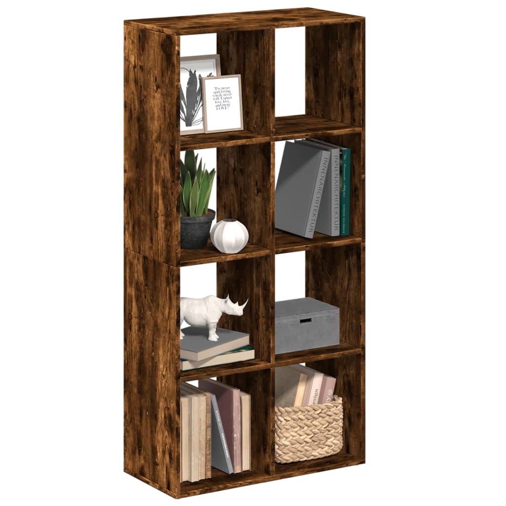 vidaXL Bibliotecă/separator cameră stejar fumuriu 69,5x29x137,5cm lemn vidaXL Bibliotecă/separator cameră stejar fumuriu 69,5x29x137,5cm lemn
