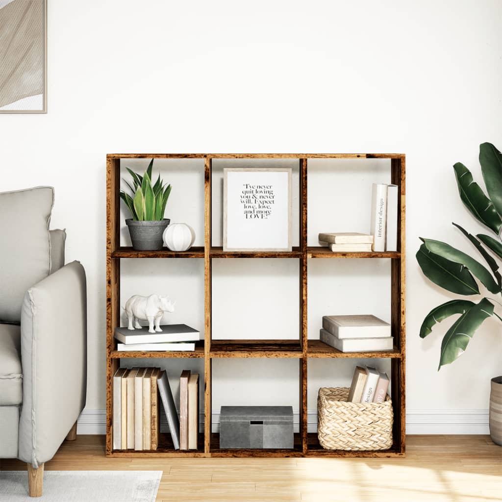 vidaXL Bibliotecă/separator cameră lemn vechi 102x29x103,5 cm lemn