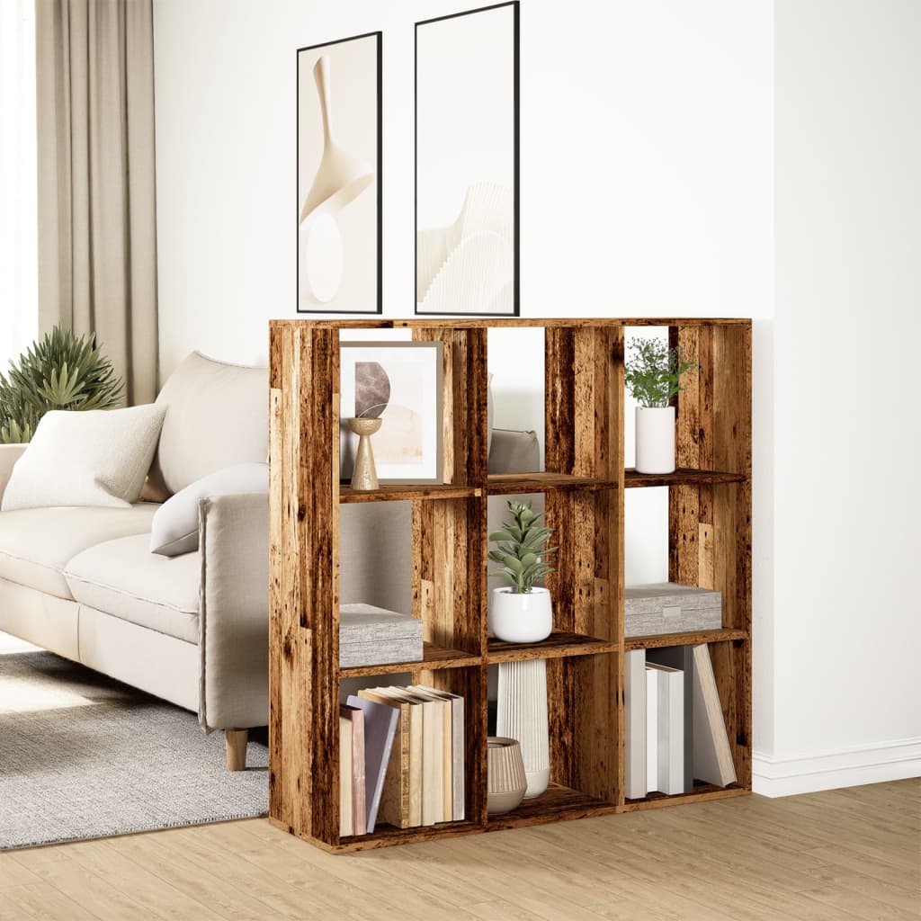 vidaXL Bibliotecă/separator cameră lemn vechi 102x29x103,5 cm lemn