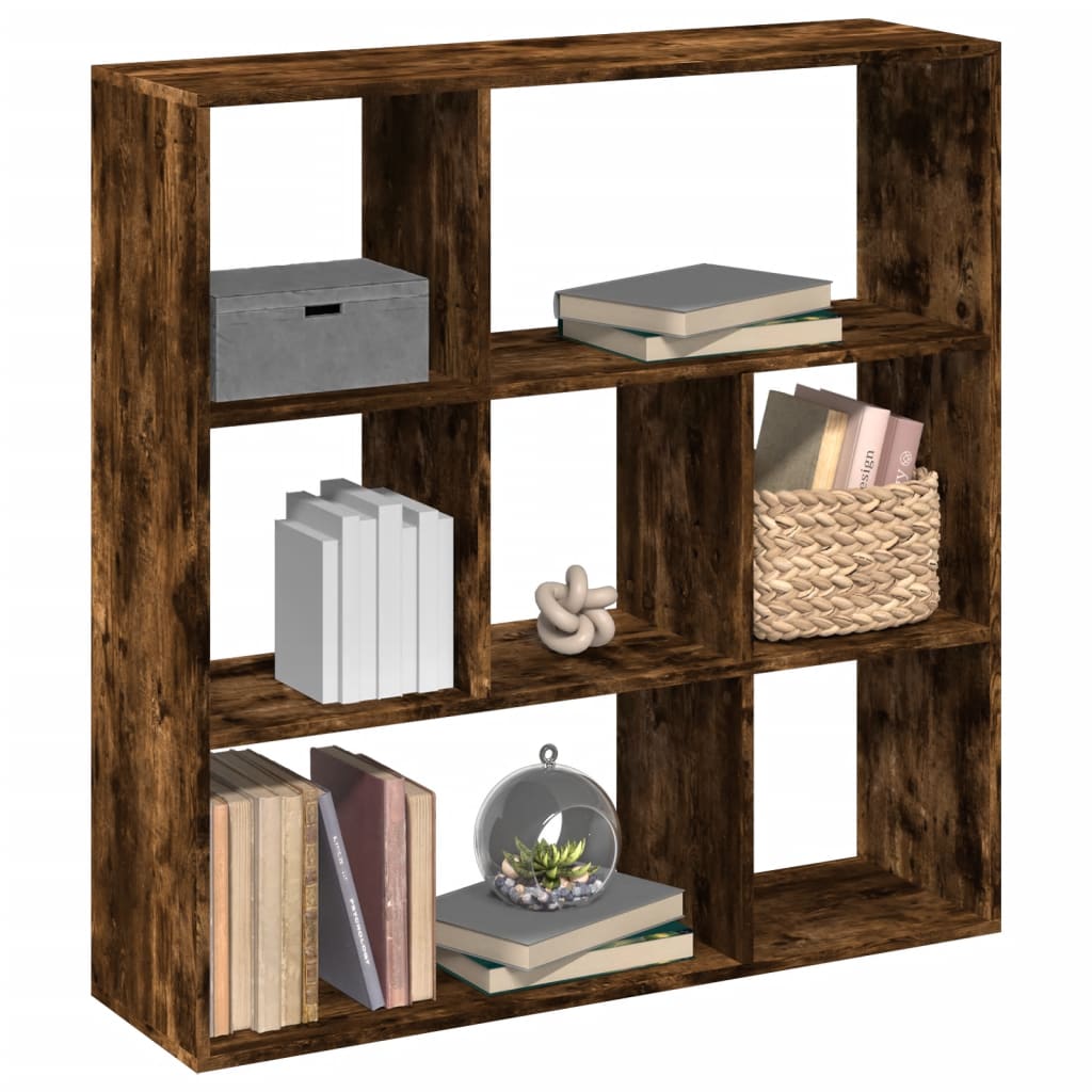 vidaXL Bibliotecă/separator cameră stejar fumuriu 102x29x103,5 cm lemn vidaXL Bibliotecă/separator cameră stejar fumuriu 102x29x103,5 cm lemn