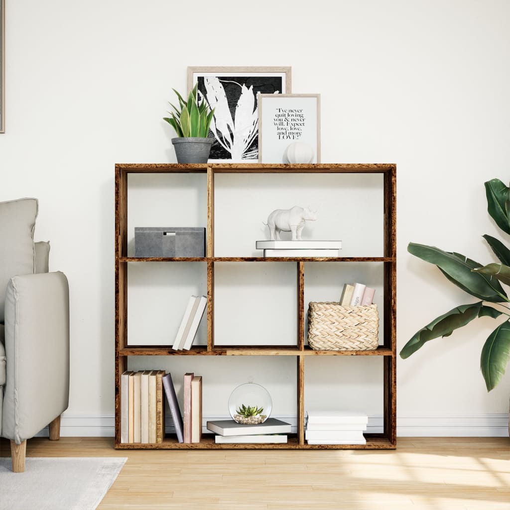 vidaXL Bibliotecă/separator cameră lemn vechi 102x29x103,5 cm lemn