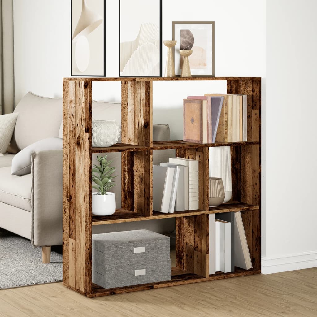 vidaXL Bibliotecă/separator cameră lemn vechi 102x29x103,5 cm lemn