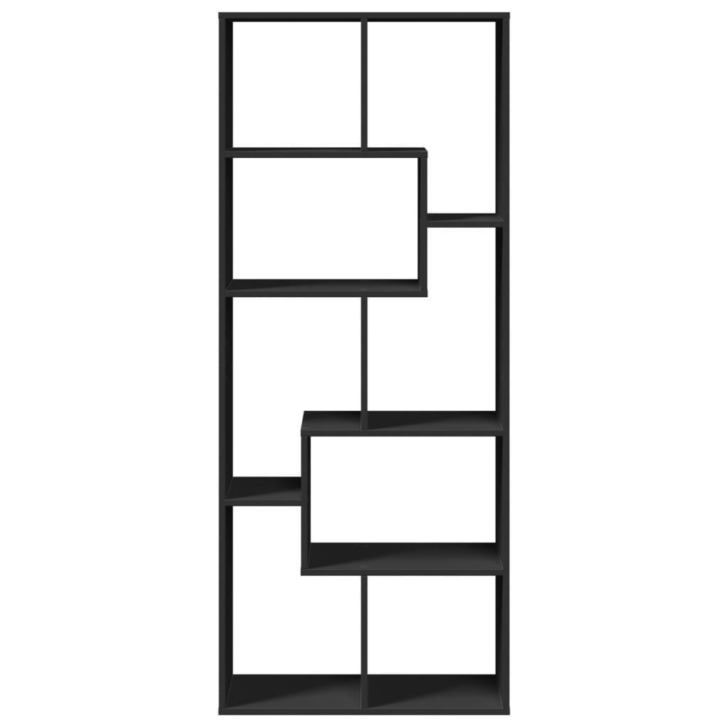 vidaXL Bibliotecă/separator cameră negru 67x25x161,5 cm lemn prelucrat