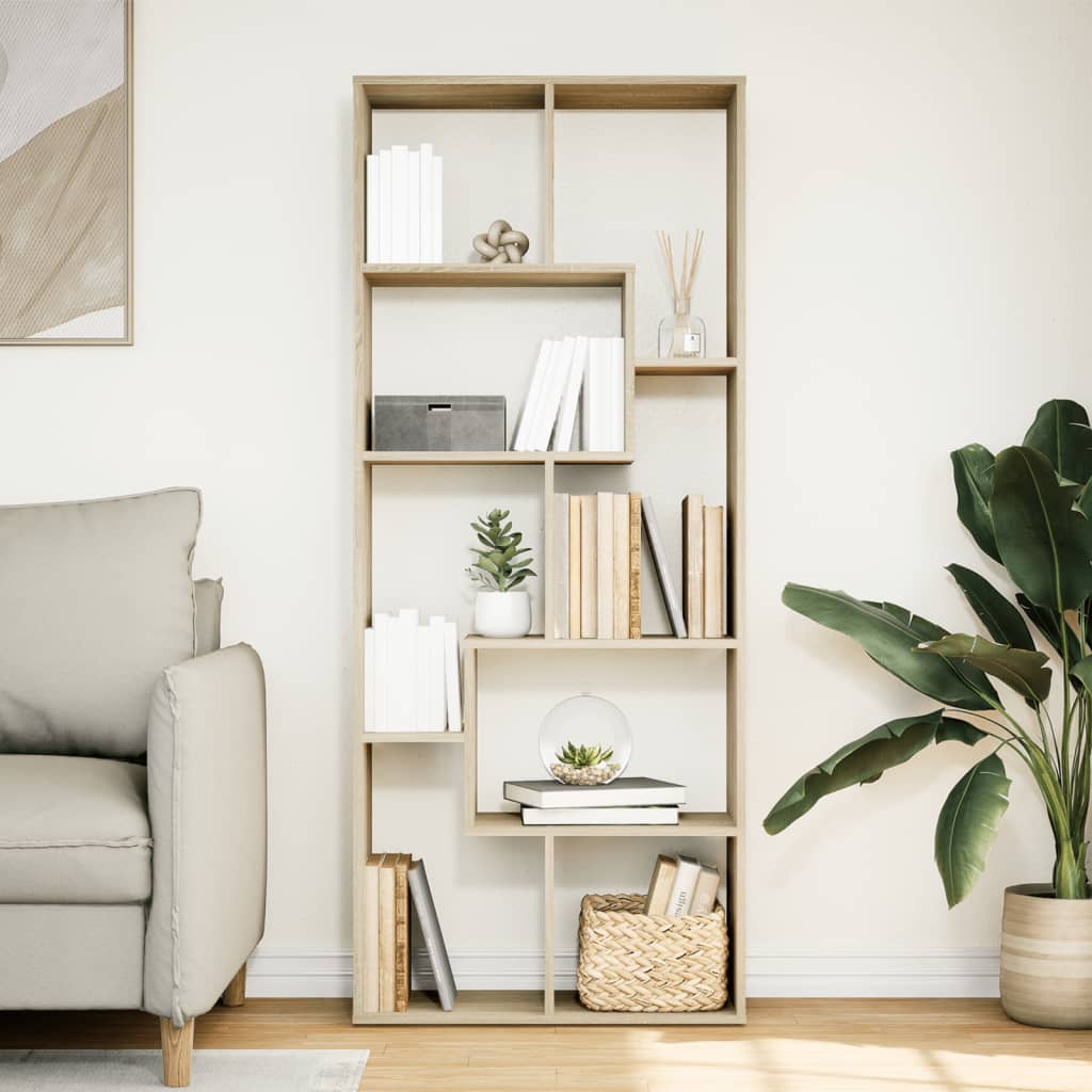 vidaXL Bibliotecă/separator cameră stejar sonoma 67x25x161,5 cm lemn vidaXL Bibliotecă/separator cameră stejar sonoma 67x25x161,5 cm lemn